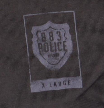 883 Police Mens Black XL Crew Neck T-Shirt