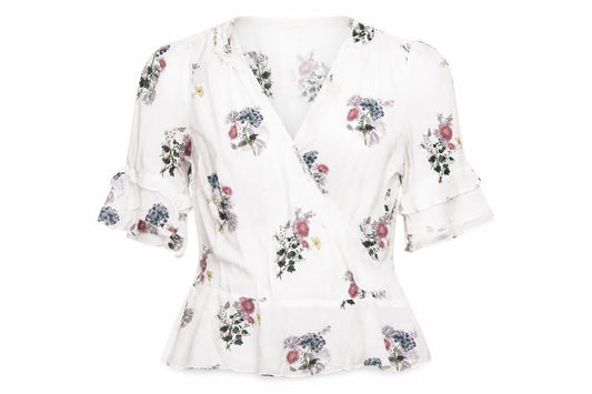 Womens UK Size 10 Oasis Multicoloured Wrap Blouse