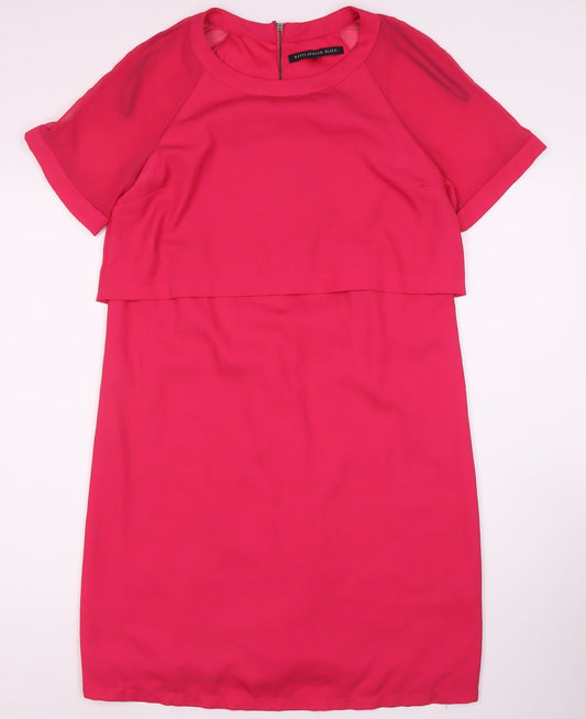 Betty Jackson Black Pink Women’s Shift Dress Size 14