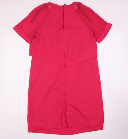 Betty Jackson Black Pink Women’s Shift Dress Size 14