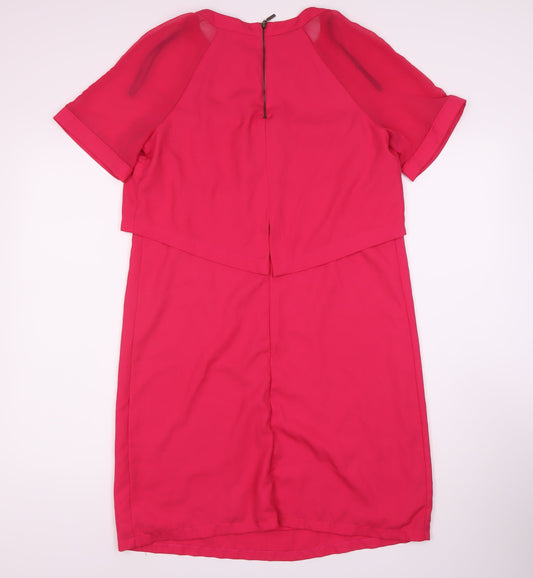 Betty Jackson Black Pink Women’s Shift Dress Size 14