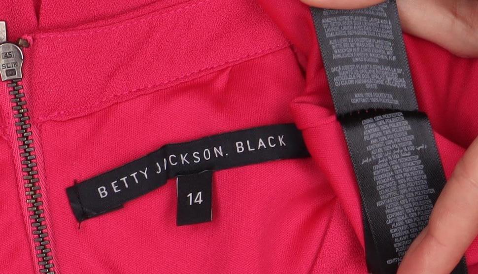 Betty Jackson Black Pink Women’s Shift Dress Size 14