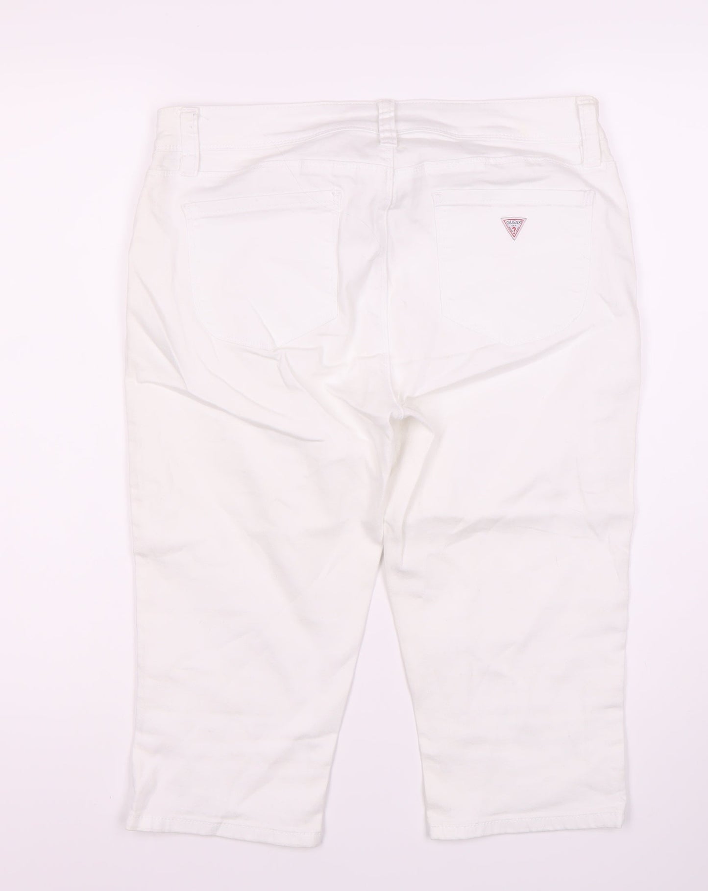 GUESS Women's White Cropped Denim Jeans Size 2