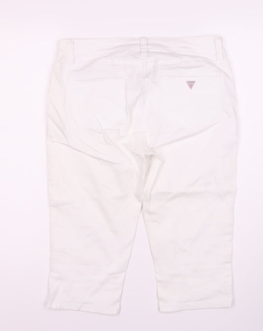 GUESS Women's White Cropped Denim Jeans Size 2