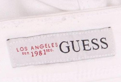 GUESS Women's White Cropped Denim Jeans Size 2