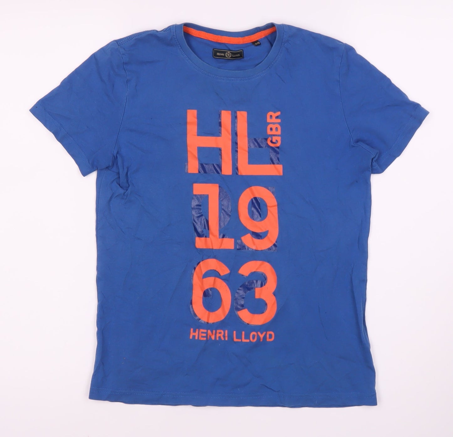 Henri Lloyd Boys Blue Graphic Print T-Shirt, Size 12-13 Years
