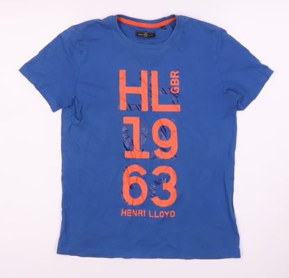 Henri Lloyd Boys Blue Graphic Print T-Shirt, Size 12-13 Years