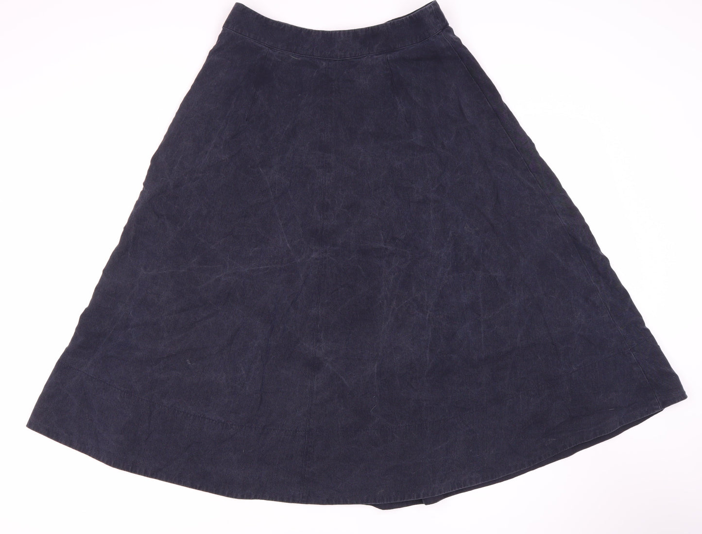 Hobbs Women's Blue Wool A-Line Midi Skirt Size 8