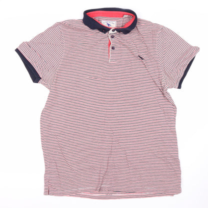 Ted Baker Men's Multicoloured Striped Polo Shirt, Size S