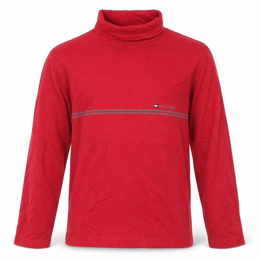 Mens UK Size L Tommy Hilfiger Red Pullover Sweatshirt