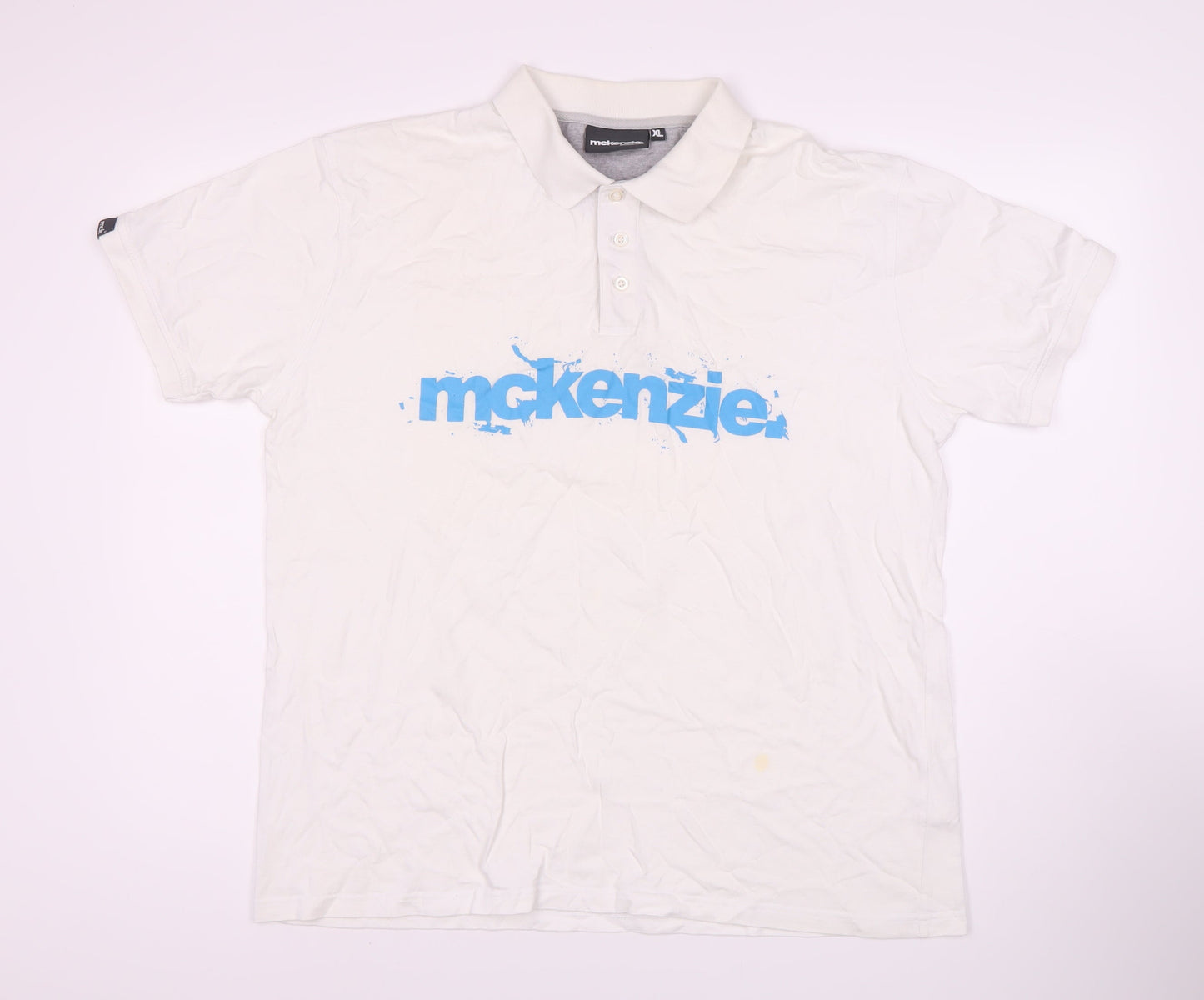 McKenzie Men's White XL Polo Shirt with Logo