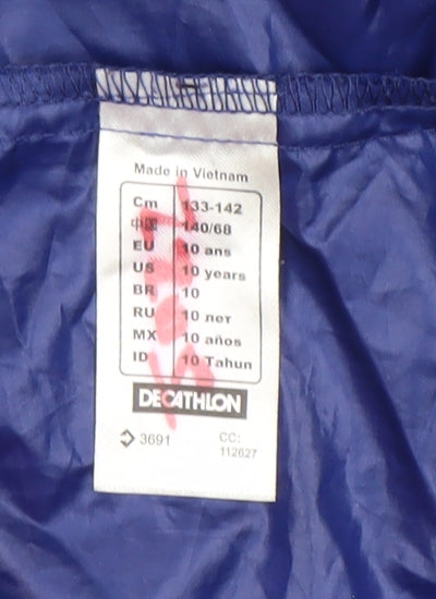 Decathlon Boys Blue Windbreaker Jacket 10 Years