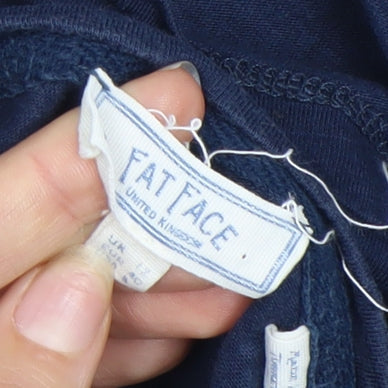 Womens UK Size M Fat Face Blue Basic T-Shirt