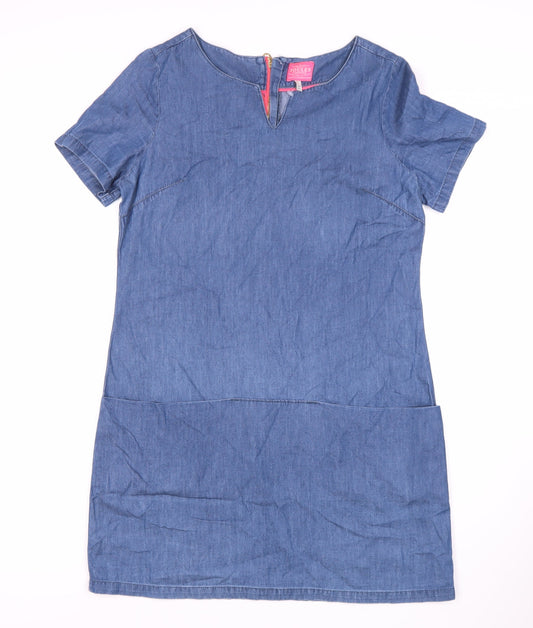 Joules Women's Blue Size 8 Denim Dress