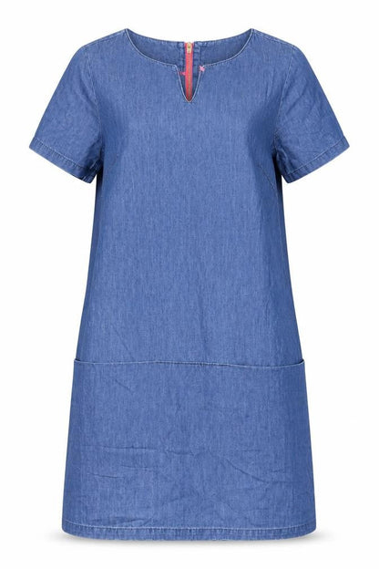 Joules Women's Blue Size 8 Denim Dress