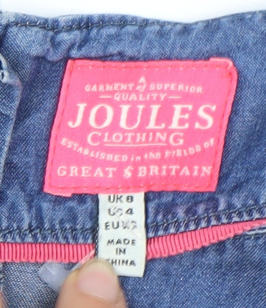 Joules Women's Blue Size 8 Denim Dress