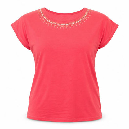 Womens UK Size M Damart Red Basic T-Shirt