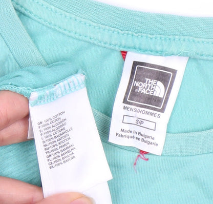 The North Face Men's Blue Cotton Crew Neck T-Shirt - Small