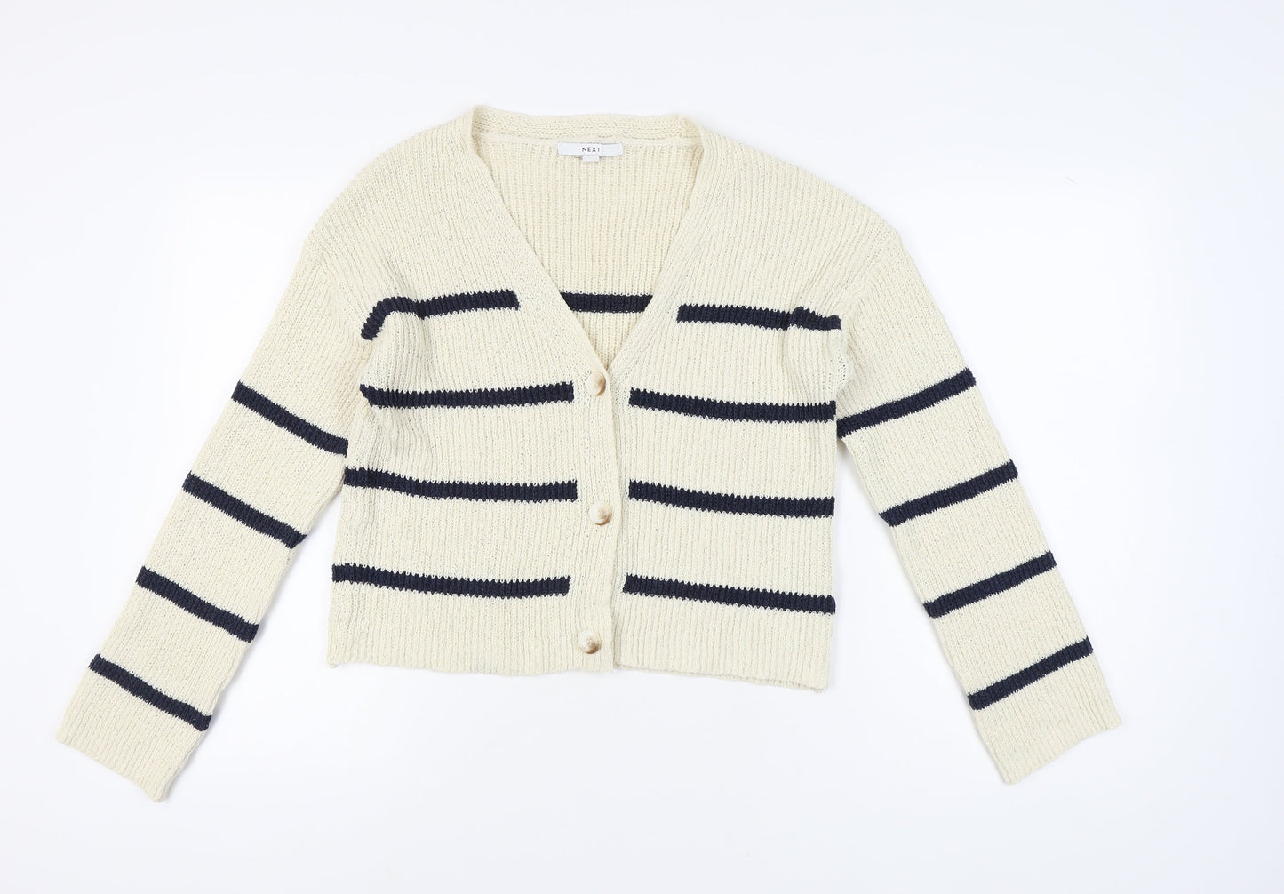 Womens UK Size S NEXT Ivory Cardigan Jumper