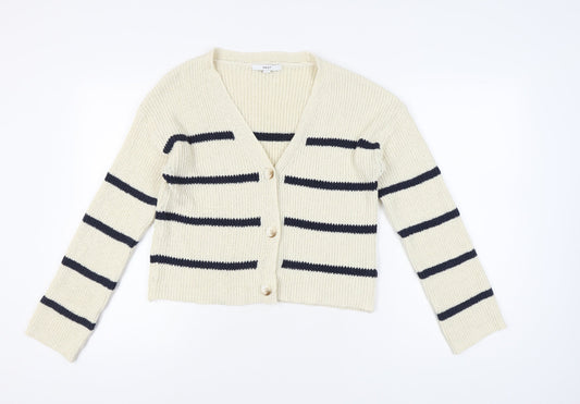 Womens UK Size S NEXT Ivory Cardigan Jumper
