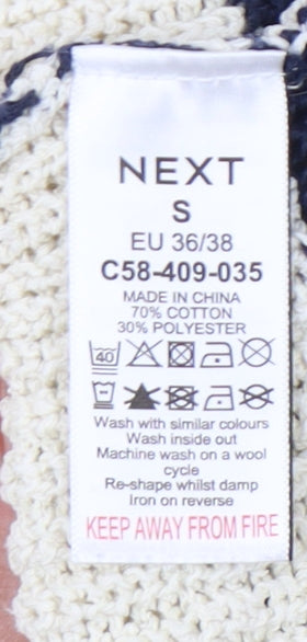 Womens UK Size S NEXT Ivory Cardigan Jumper