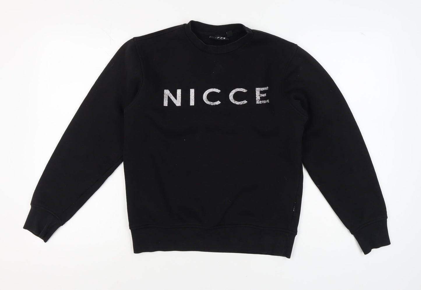 Mens UK Size XS NICCE Black Pullover Sweatshirt
