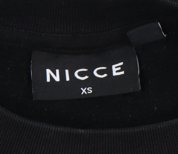 Mens UK Size XS NICCE Black Pullover Sweatshirt