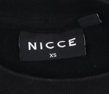 Mens UK Size XS NICCE Black Pullover Sweatshirt