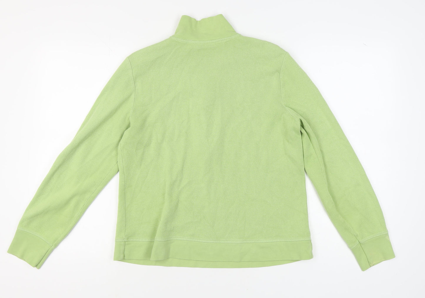 IZOD Women's Green Medium 1/4 Zip Sweatshirt Casual