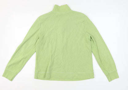 IZOD Women's Green Medium 1/4 Zip Sweatshirt Casual