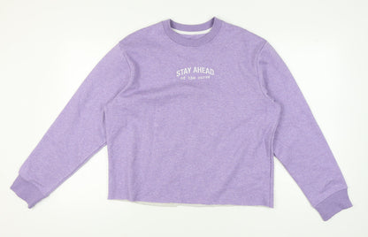 Max Women's Purple Slim Fit Pullover Sweatshirt L