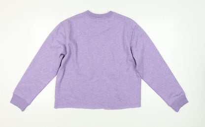 Max Women's Purple Slim Fit Pullover Sweatshirt L