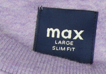 Max Women's Purple Slim Fit Pullover Sweatshirt L