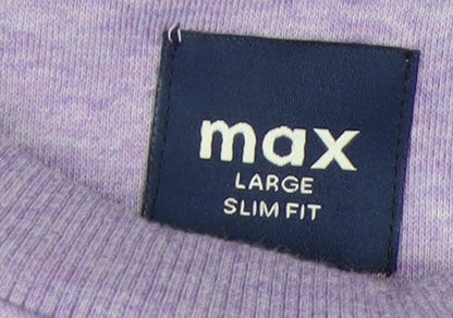 Max Women's Purple Slim Fit Pullover Sweatshirt L