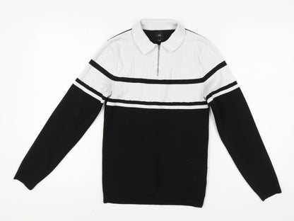 Womens UK Size S River Island Black Full Zip Jumper