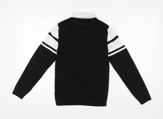 Womens UK Size S River Island Black Full Zip Jumper
