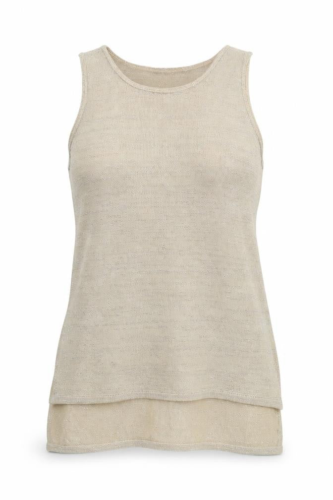 Womens UK Size 10 River Island Beige Basic Tank