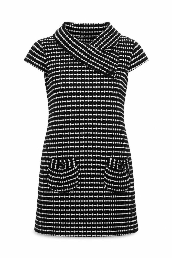 Quiz Women's Black & White Collared Dress Size 10
