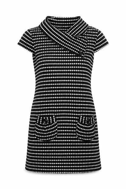 Quiz Women's Black & White Collared Dress Size 10