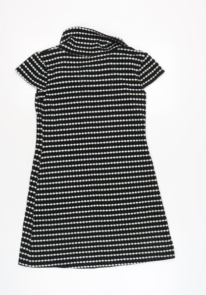 Quiz Women's Black & White Collared Dress Size 10