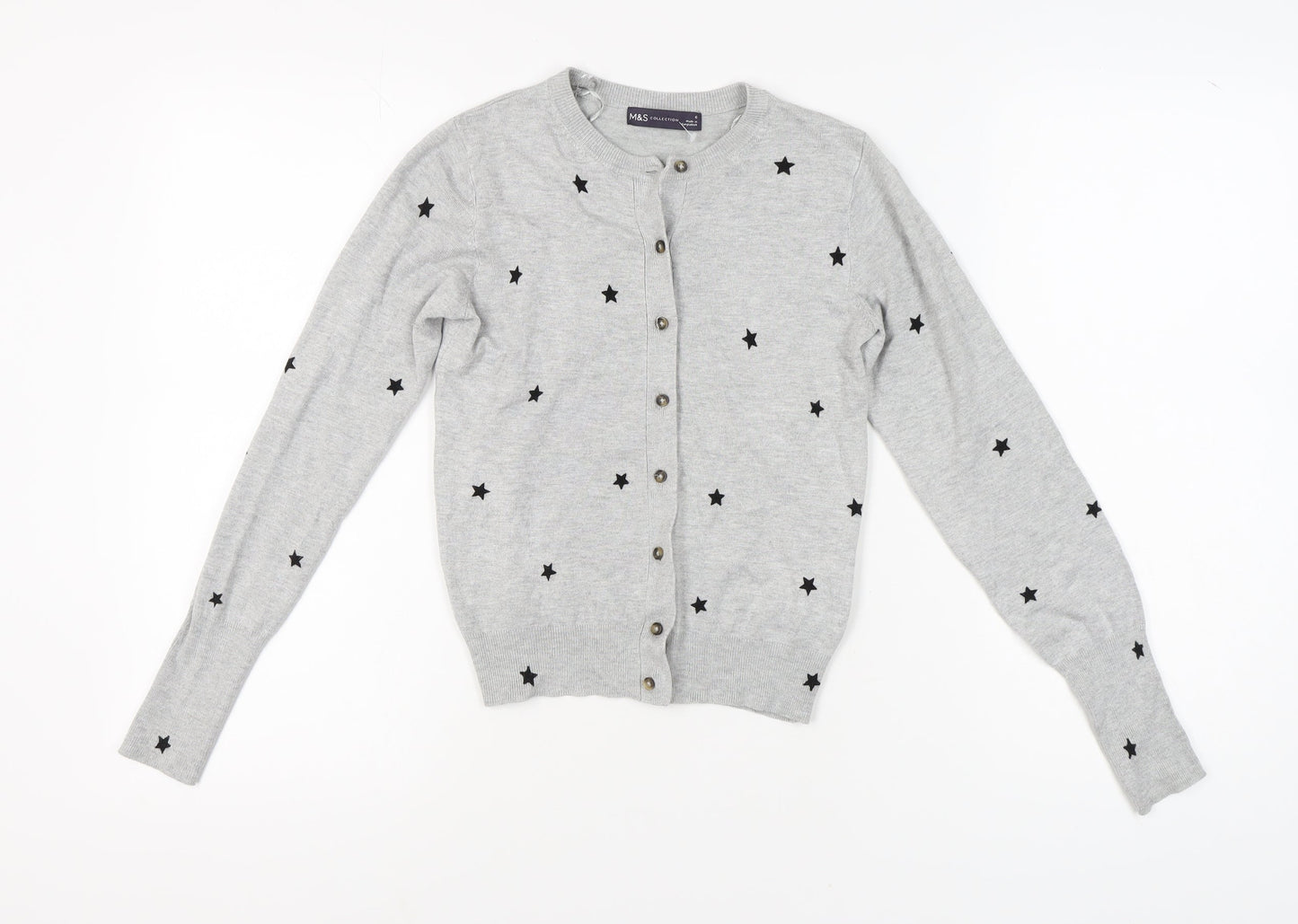 Womens UK Size 6 Marks and Spencer Grey Cardigan Jumper
