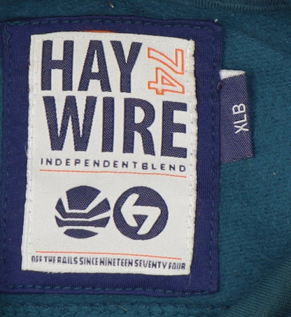 Haywire Boys Blue Pullover Hoodie - L, Logo Graphic