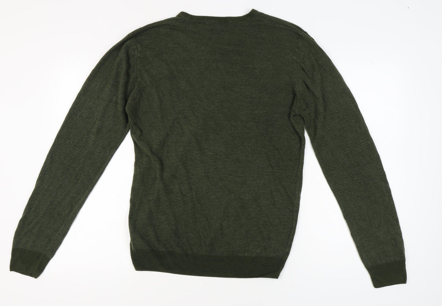 Marks and Spencer Green V-Neck Jumper Men L