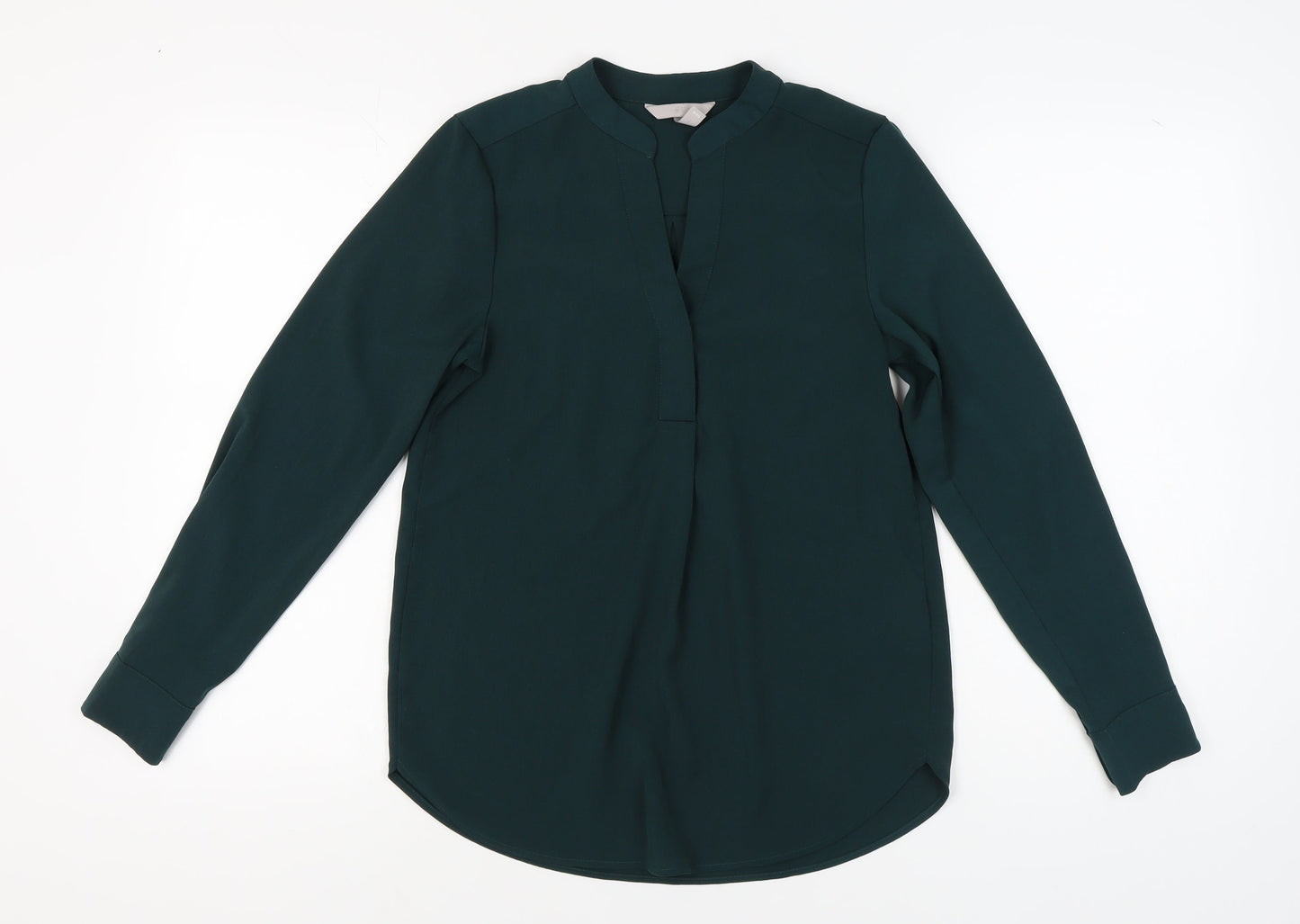 Womens UK Size 4 H&M Green Basic Blouse