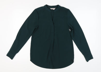 Womens UK Size 4 H&M Green Basic Blouse