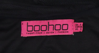 Boohoo Women's Black Flared Sleeve Dress