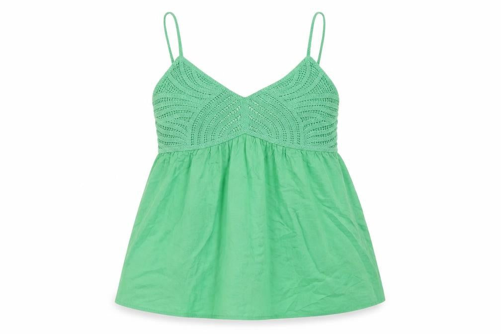 Womens UK Size 12 Marks and Spencer Green Camisole Tank