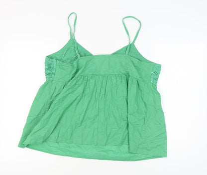 Womens UK Size 12 Marks and Spencer Green Camisole Tank