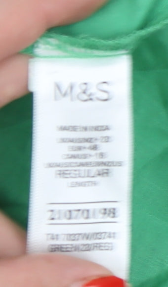 Womens UK Size 12 Marks and Spencer Green Camisole Tank