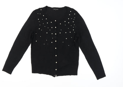 Womens UK Size L Jeanne Pierre Black Cardigan Jumper